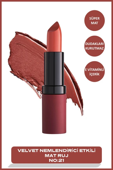 Golden Rose Velvet Matte Lipstick 21 Velvet Mat Ruj 4,2 G ürün görseli 1