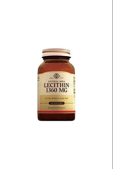 Solgar Soya Lecithin 1360 mg 100 Kapsül ürün görseli 1