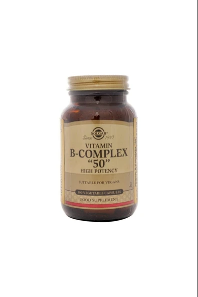 Solgar Vitamin B Complex 50 Mg 100 Kapsül ürün görseli 1