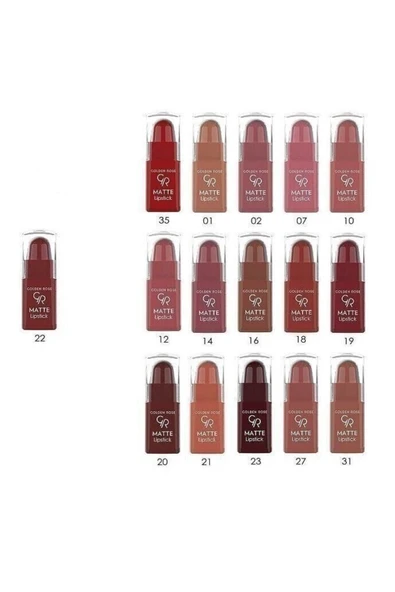 Golden Rose Matte Lipstick Mini-22-Mat Ruj - Resim 2