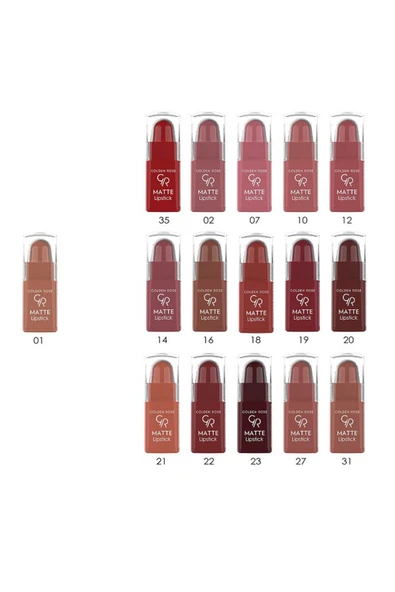 Golden Rose Matte Lipstick Mini-1-Mat Ruj - Resim 2