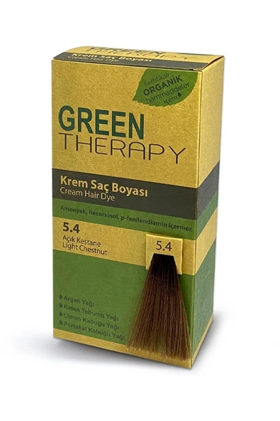 Green Therapy Krem Saç Boyası 5.4 Açık Kestane ürün görseli 1