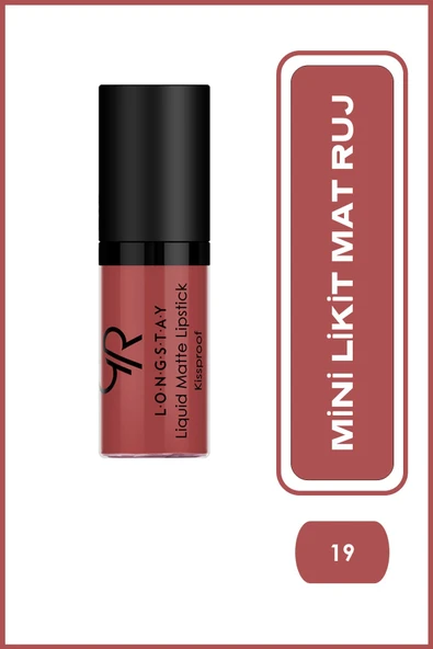 Golden Rose Longstay Matte Mini 19 Uzun Süre Kalıcı Likit Mat Ruj 3 ml ürün görseli 1