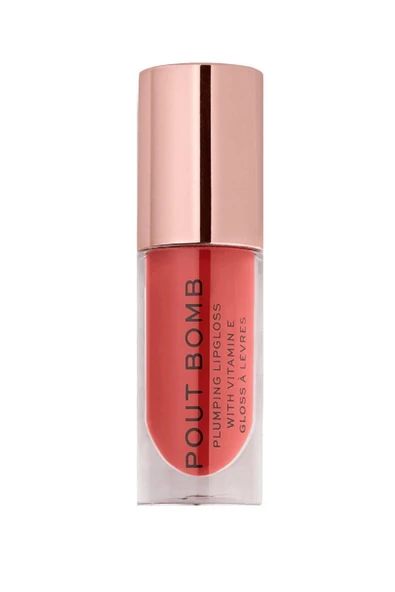 MAKEUP REVOLUTION Revolution Dudak Dolgunlaştırıcı Ve Parlatıcı - Pout Bomb Plumping Gloss - Peachy ürün görseli 1