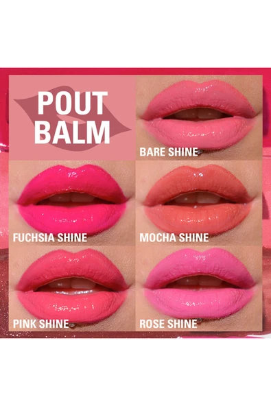 Revolution Lip Pout Balm Dudak Balm Bare Shine - Resim 5