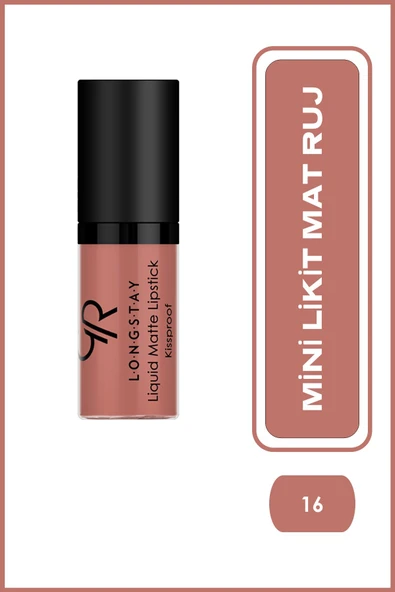 Golden Rose Longstay Matte Mini 16 Uzun Süre Kalıcı Likit Mat Ruj 3 ml ürün görseli 1