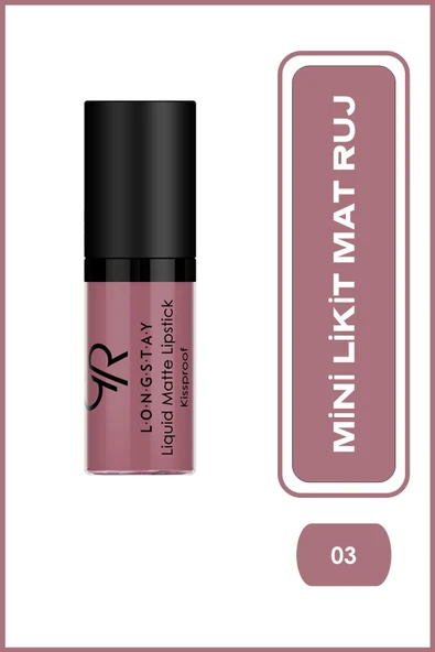 Golden Rose Longstay Matte Mini 03 Uzun Süre Kalıcı Likit Mat Ruj 3 ml ürün görseli 1
