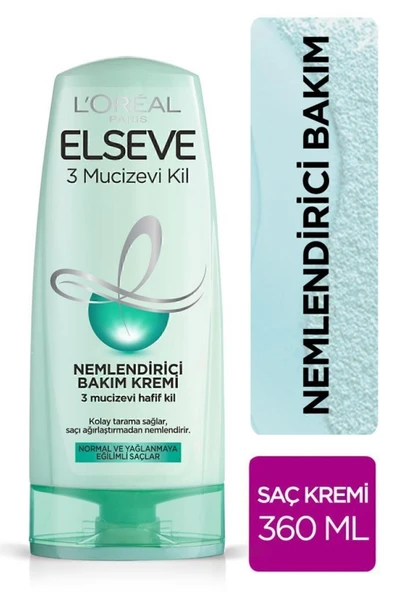 ELSEVE L'oréal Paris 3 Mucizevi Kil Ağırlaştırmayan Bakım Kremi 360 ml ürün görseli 1