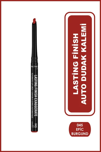 RIMMEL LONDON Dudak Kalemi - Lasting Finish Auto Lipliner Epicburgund ürün görseli 1