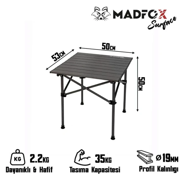 Madfox Surface Küçük Boy Katlanır Kamp Masası - Resim 6