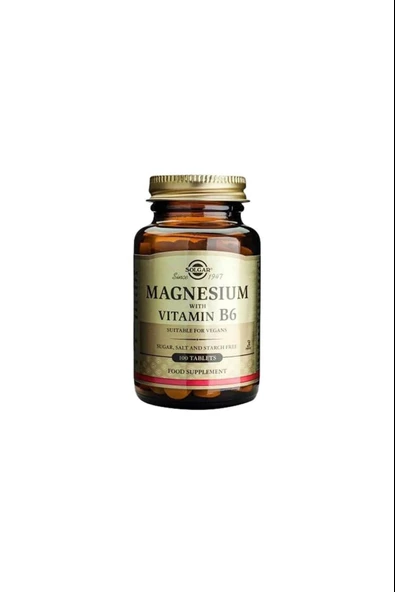 Solgar Magnesium with Vitamin B6 100 Tablet ürün görseli 1