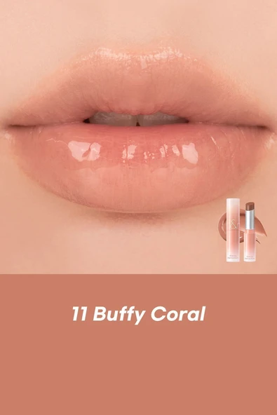 Romand Vegan Glasting Melting Dusty On The Nude Nemlendirici Cam Görünüm Sağlayan Dudak Balmı - Buffy Coral ürün görseli 1