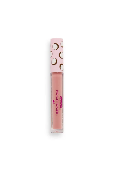 I HEART REVOLUTION Tasty Coconut Milk Lip Gloss Nude Coconut Meringue Hindistan Cevizli Dudak Parlatıcısı ürün görseli 1