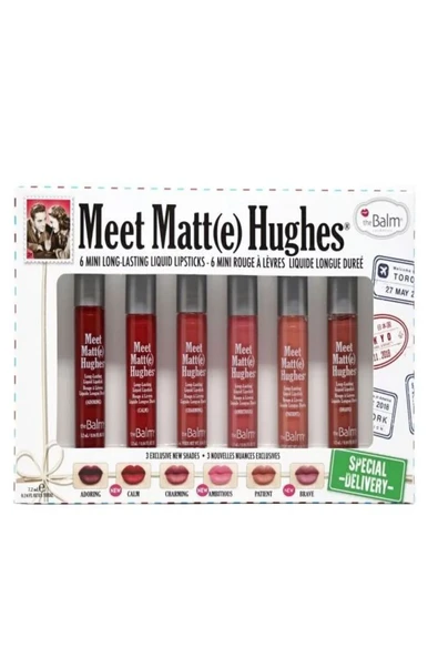 the balm Meet Matte Hughes 6'lı Ruj Seti seyahat boy LİKİT MAT RUJ 1.2 ML Lipsticks ürün görseli 1