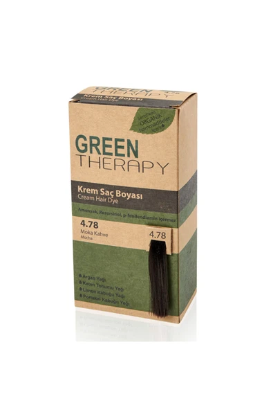 Green Therapy Krem Saç Boyası 4.78 Moka Kahve ürün görseli 1