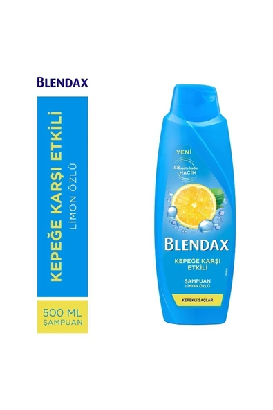 Blendax Kepeğe Karşı Etkili Limon Özlü Şampuan 500 ml Kepekli Saçlar İçin ürün görseli 1