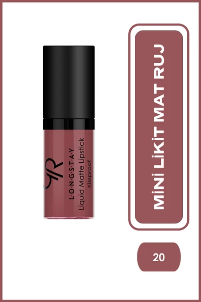 Golden Rose Longstay Matte Mini 20 Uzun Süre Kalıcı Likit Mat Ruj 3 ml ürün görseli 1