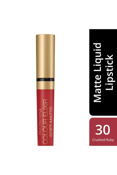 Max Factor Likit Mat Ruj Color Elixir Matte Lipstick 030 Crushed Ruby - Resim 3