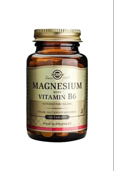 Solgar Magnesium with Vitamin B6 100 Tablet ürün görseli 1