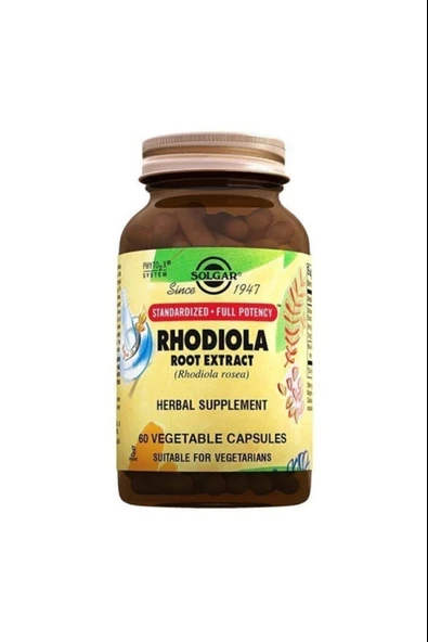 Solgar Rhodiola Root Extract 60 Kapsül ürün görseli 1