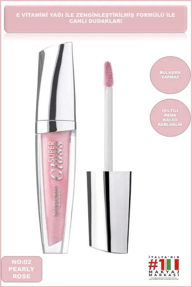 Deborah Milano Pearly Rose No: 02 Dolgunlaştırıcı Etkili Super Gloss ürün görseli 1