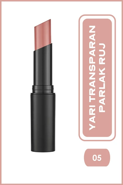 Golden Rose Sheer Shine Stylo Lipstick 05 Argan Yağlı Parlak Ruj 3 g ürün görseli 1
