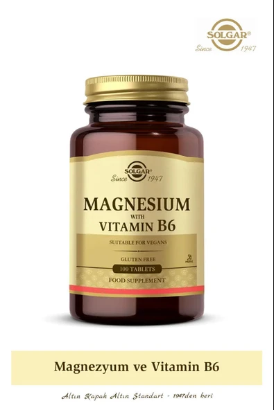 Solgar Magnesium with Vitamin B6 100 Tablet ürün görseli 1