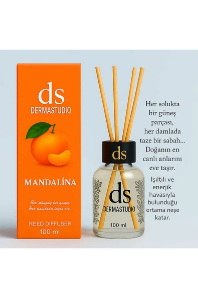 DERMASTUDİO Mandalina Bambu Oda Kokusu 100 ml (Ferah ve Kalıcı Narenciye Koku) ürün görseli 1