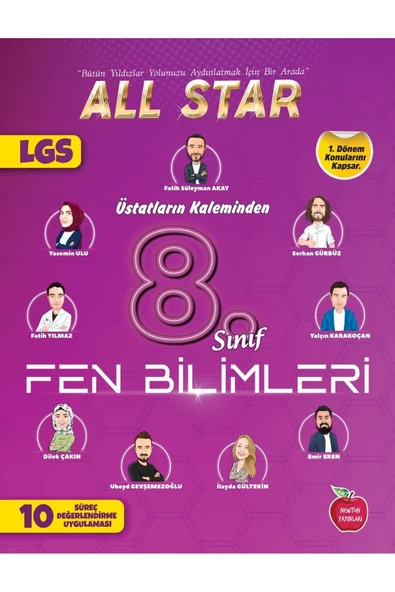 8.SINIF FEN BİLİMLERİ ÜSTATLARIN KALEMİNDEN 1.DÖNEM 10 SÜREÇ DEĞERLENDİRME ürün görseli 1