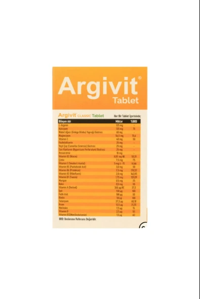Argivit Classic 30 Tablet - Resim 2