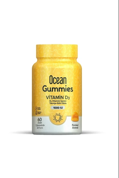 Ocean Gummies Vitamin D3 60 Çiğnenebilir Tablet ürün görseli 1