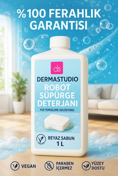 DERMASTUDİO Robot Süpürge Deterjanı Beyaz Sabun 1 L Yer Temizleme Solüsyonu ürün görseli 1