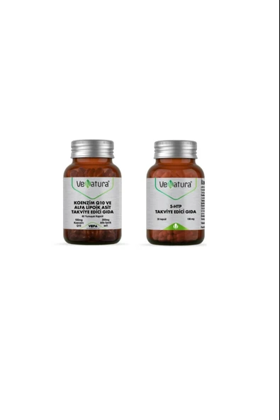 Venatura 5-htp 100 Mg 30 Kapsül +Venatura Koenzim Q10 & Alfa Lipoik Asit 60 Kapsül ürün görseli 1