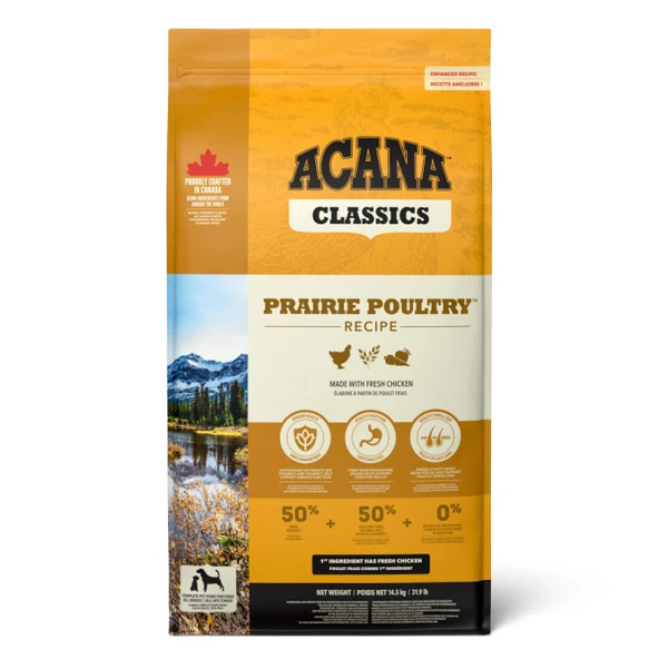Acana Classics Prairie Poultry Tavuklu ve Hindili Düşük Tahıllı Köpek Maması 14.5 Kg ürün görseli 1