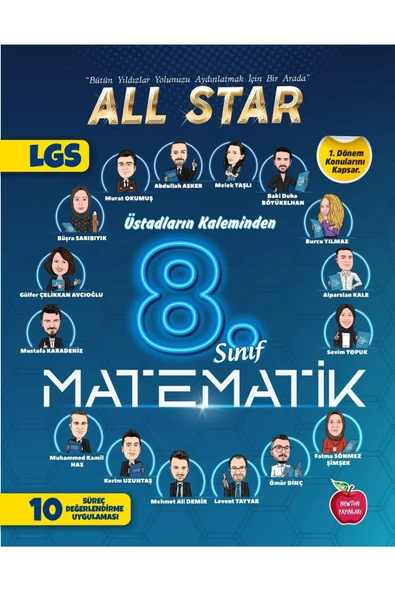 8.SINIF MATEMATİK ÜSTATLARIN KALEMİNDEN 1.DÖNEM 10 SÜREÇ DEĞERLENDİRME ürün görseli 1
