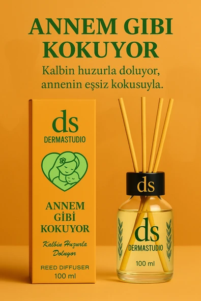 DERMASTUDİO Annem Gibi Kokuyor (Tatlı & Yumuşak Premium) Bambu Oda Kokusu 100 ml ürün görseli 1