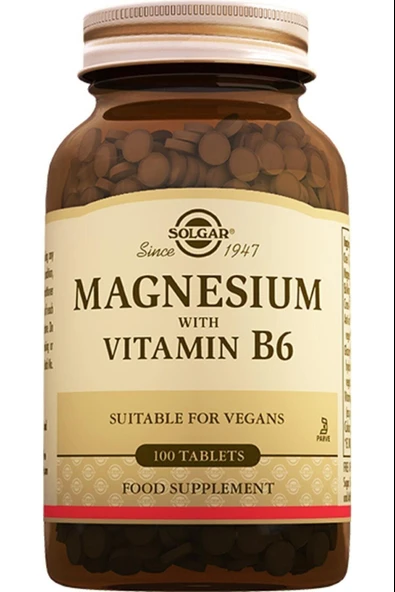 Solgar Magnesium with Vitamin B6 100 Tablet ürün görseli 1