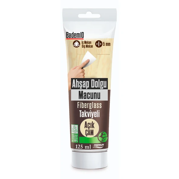 Ahşap Parke Tamir Macunu AÇIK ÇAM Mobilya Masa Dolgu Çatlak Çizik Giderici 125 ML Kullanım Hazır ürün görseli 1