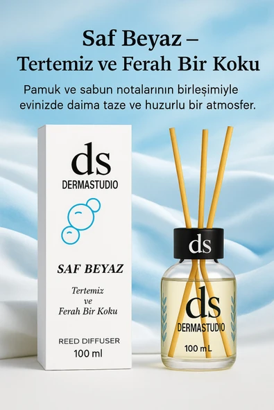 DERMASTUDİO Saf Beyaz Premium Bambu Oda Kokusu (Sabun ve Pamuk Ferahlığı) 100 ml ürün görseli 1