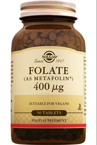 Solgar Folate 400 Mcg 50 Tablet ürün görseli 1