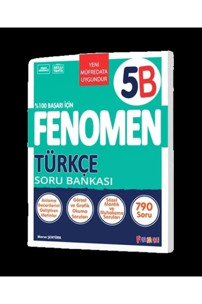 FENOMEN YAYINLARI 5 Türkçe B Soru Bankası ürün görseli 1