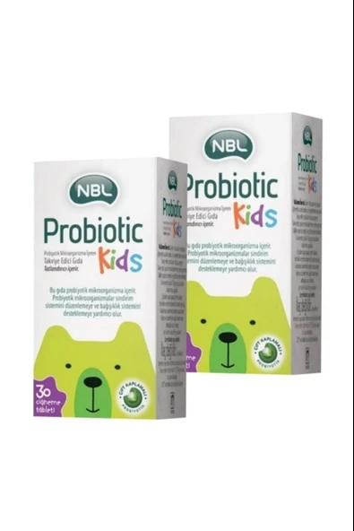 Nbl Probiotic Kids 30 Çiğneme Tableti 2 Adet ürün görseli 1