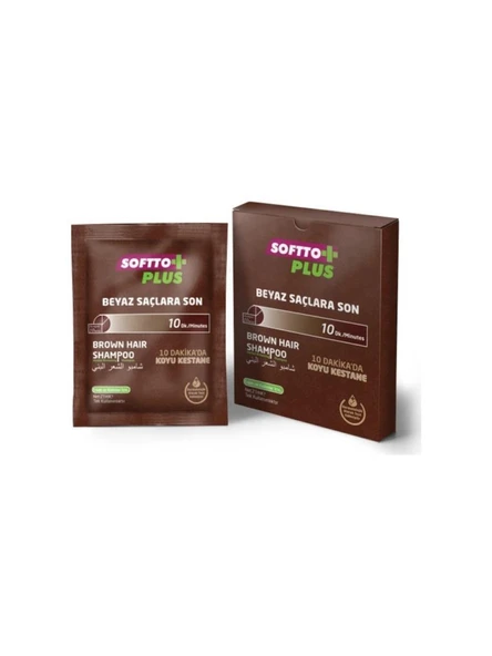 Softto Plus Brown Hair Şampuan 25 Ml 10 Adet ürün görseli 1