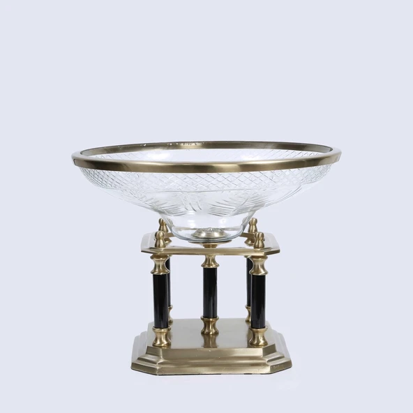 Vitale Metal Cam Ayaklı Kase 33*33*24 cm ürün görseli 1