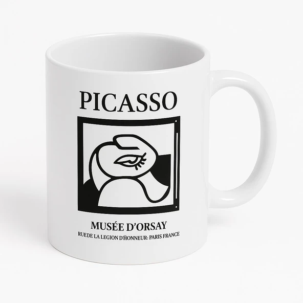PRYDESIGN Picasso Tasarım Seramik Kupa - Resim 2
