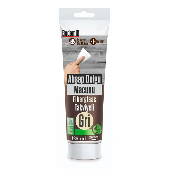 Ahşap Parke Tamir Macunu GRİ Mobilya Masa Dolgu Çatlak Çizik Giderici 125 ML Kullanım Hazır ürün görseli 1