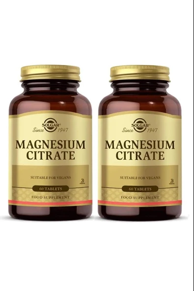 Solgar Magnesium Citrate 60 Tablet 2 Adet ürün görseli 1