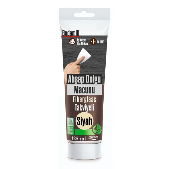 Ahşap Parke Tamir Macunu SİYAH Renk Mobilya Masa Dolgu Çatlak Çizik Giderici 125 ML Kullanıma Hazır ürün görseli 1