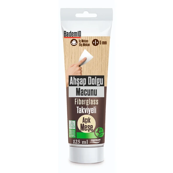 Ahşap Parke Tamir Macunu AÇIK MEŞE Mobilya Masa Dolgu Çatlak Çizik Giderici 125 ML Kullanım Hazır ürün görseli 1