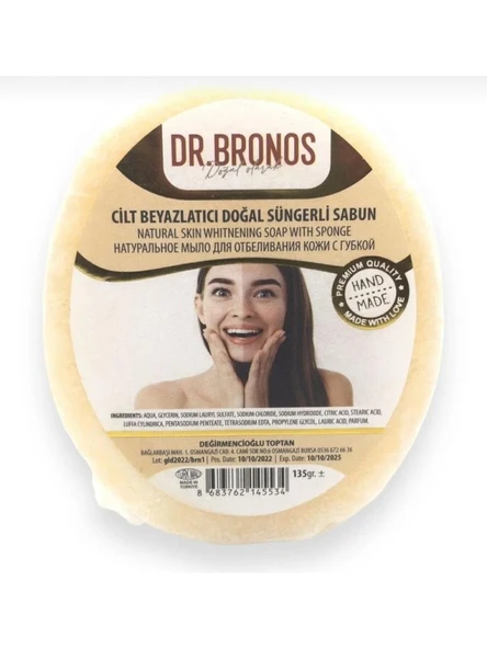 Dr. Bronos Cilt Beyazlatıcı Doğal Süngerli Sabun 135 Gr ürün görseli 1